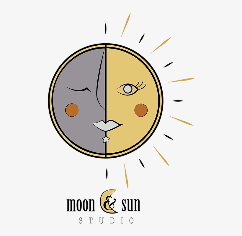 Moon&sun - Cartoon, transparent png download