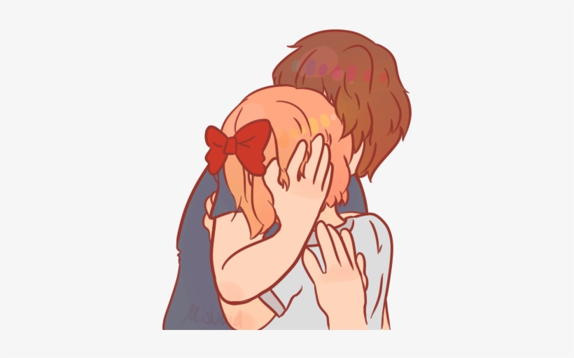 Sayori And Mc In A3 For @hellfire47 - Cartoon, transparent png download