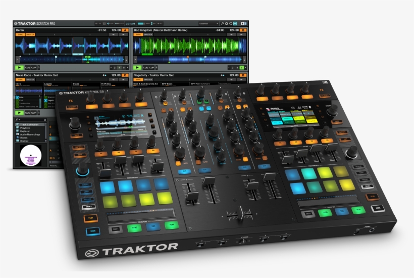 Traktor Kontrol S8 Brings The Dj Back To The Party - Traktor Kontrol S8 Dj Controller, transparent png download
