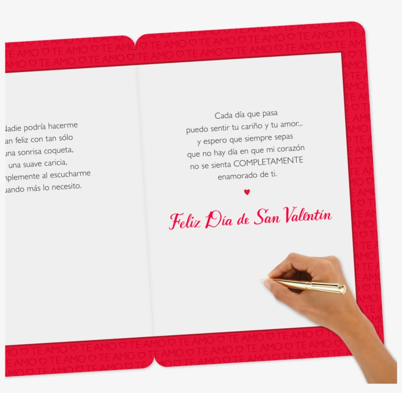 I Love You Jumbo Spanish-language Valentine's Day Card, - Document, transparent png download