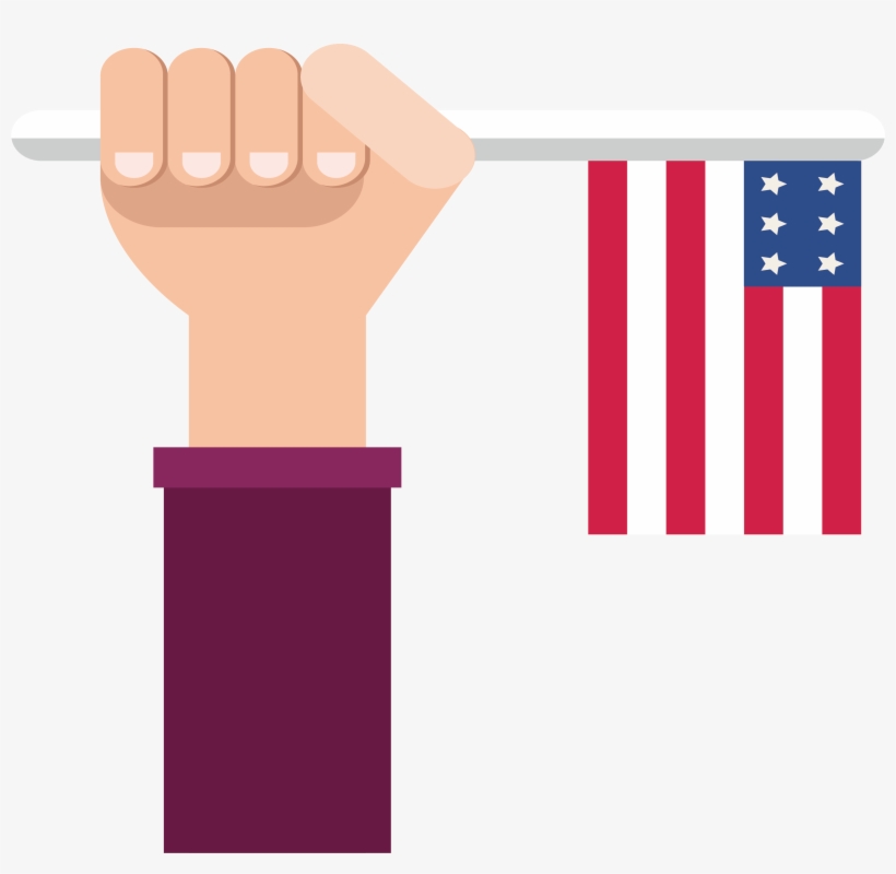 Freeuse Library Flag Of The United States National - Holding American Flag Png, transparent png download