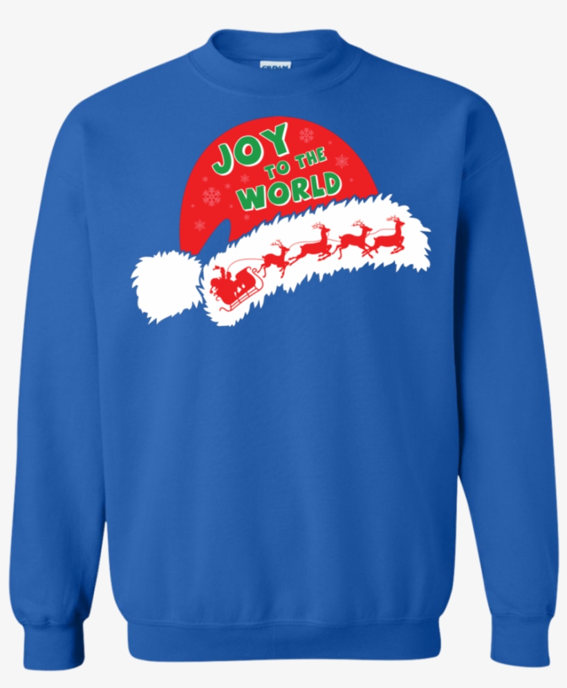 Christmas T-shirt Joy To The World Printed Crewneck - Sweater, transparent png download
