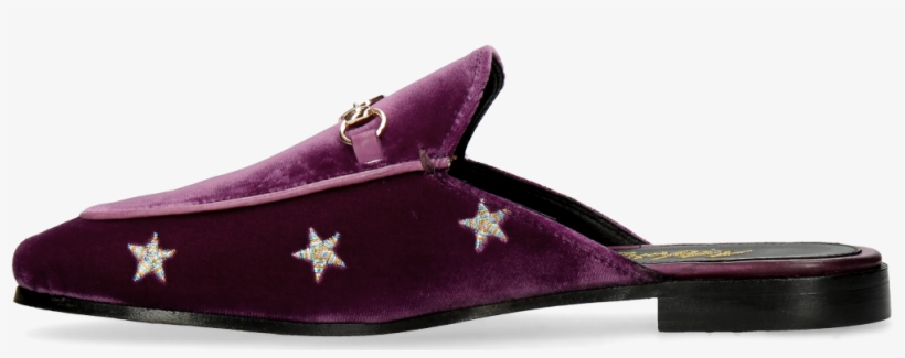 Mules Scarlett 10 Velluto Viola Embroidery Stars - Suede, transparent png download