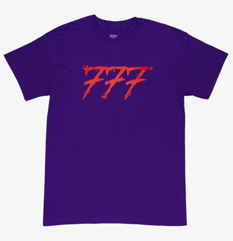Image Of Red 777 Purple T-shirt - Active Shirt, transparent png download