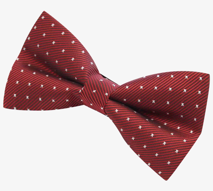 White Spotted Red Bow Tie, transparent png download