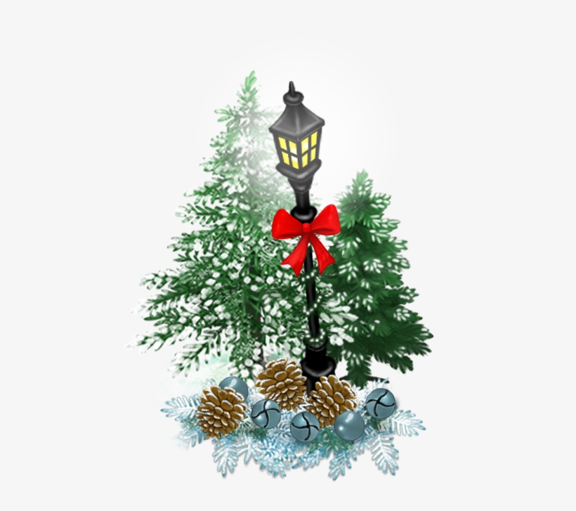 Lamppost - Christmas Tree, transparent png download