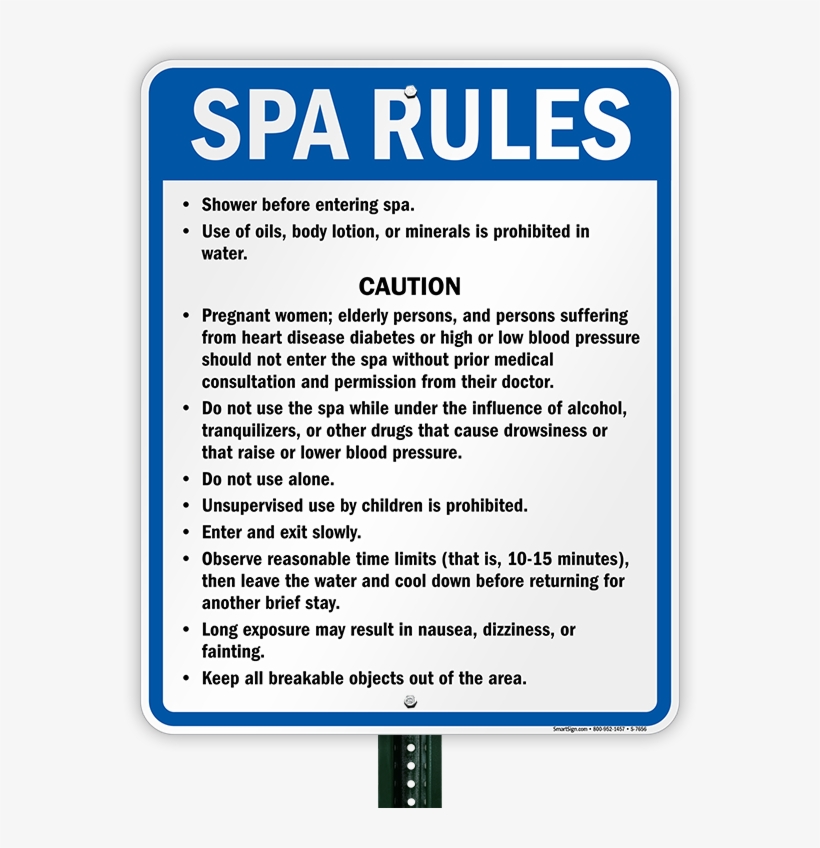 North Carolina Spa Rules Sign - 10 Swimming Pool Rules, transparent png download