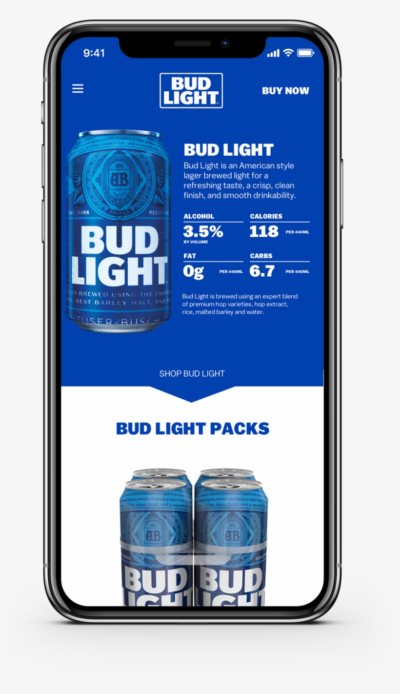 Bud Light Uk - Mobile Phone, transparent png download