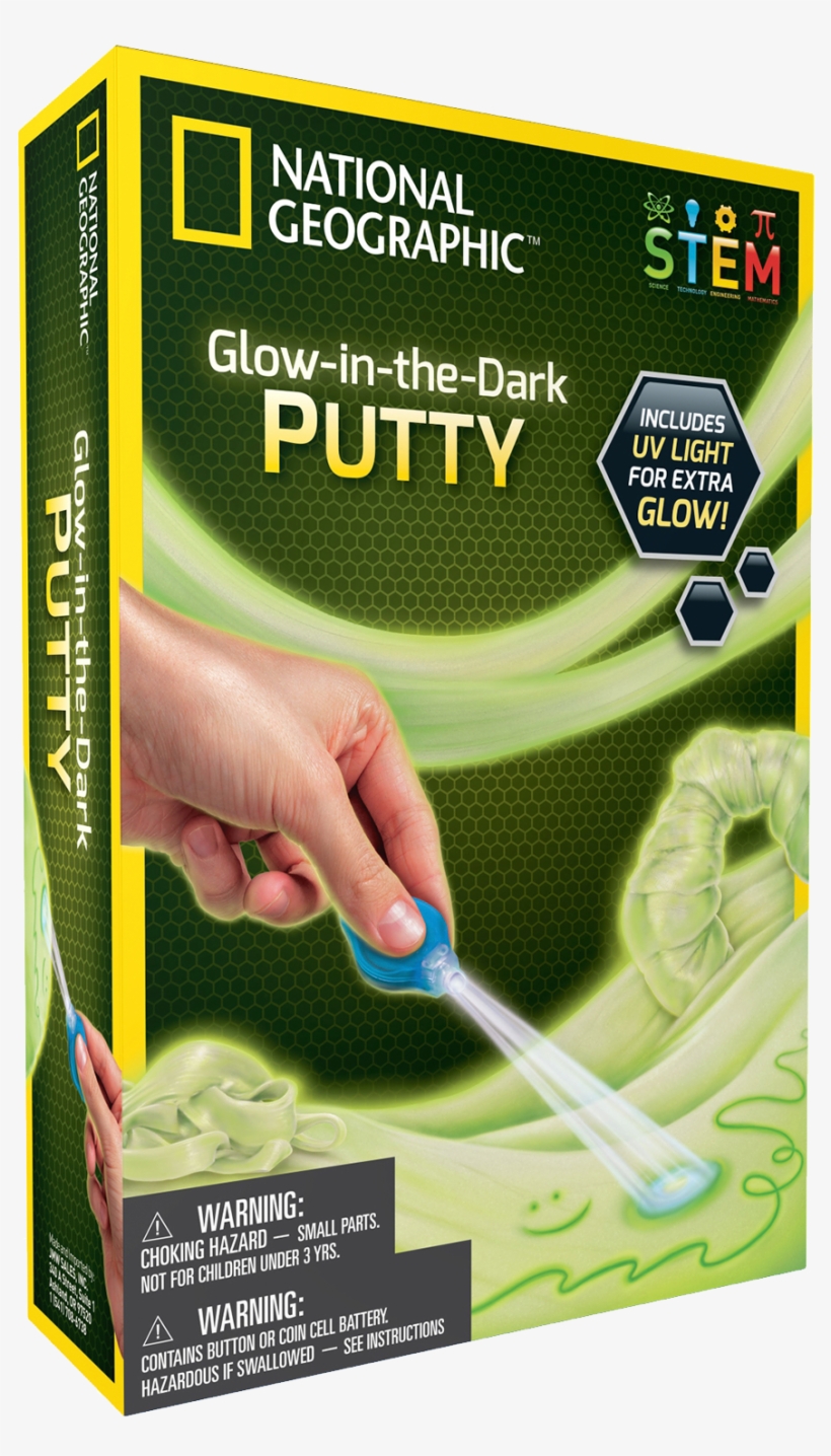 National Geographic Glow In The Dark Putty Kit Brainfuel, transparent png download