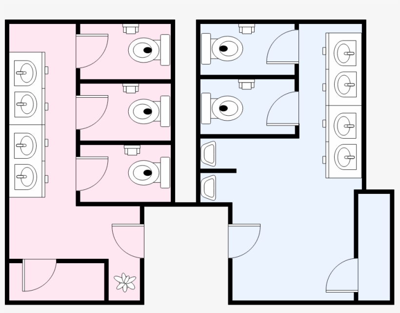 Public Restrooms - Circle, transparent png download