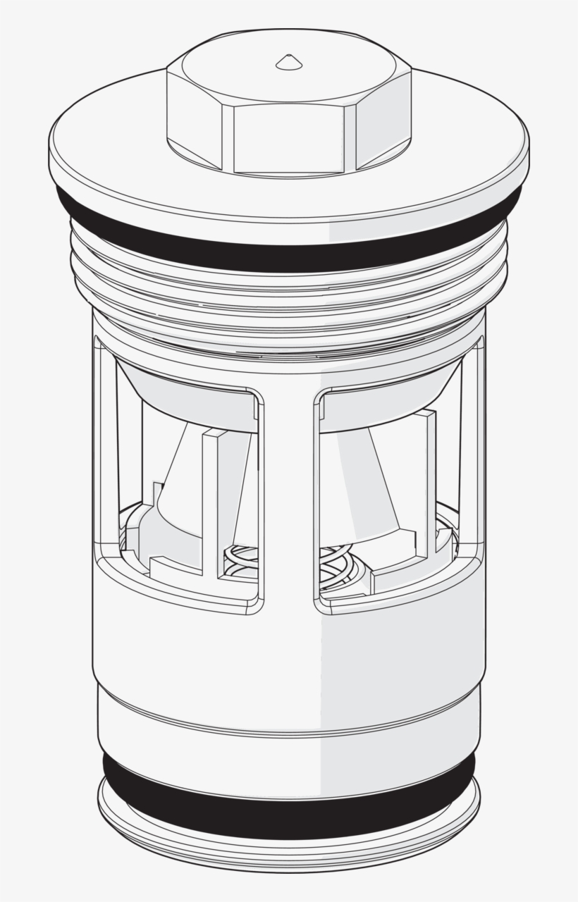 Hansa One Way Valve With Litter Screen, - Line Art, transparent png download