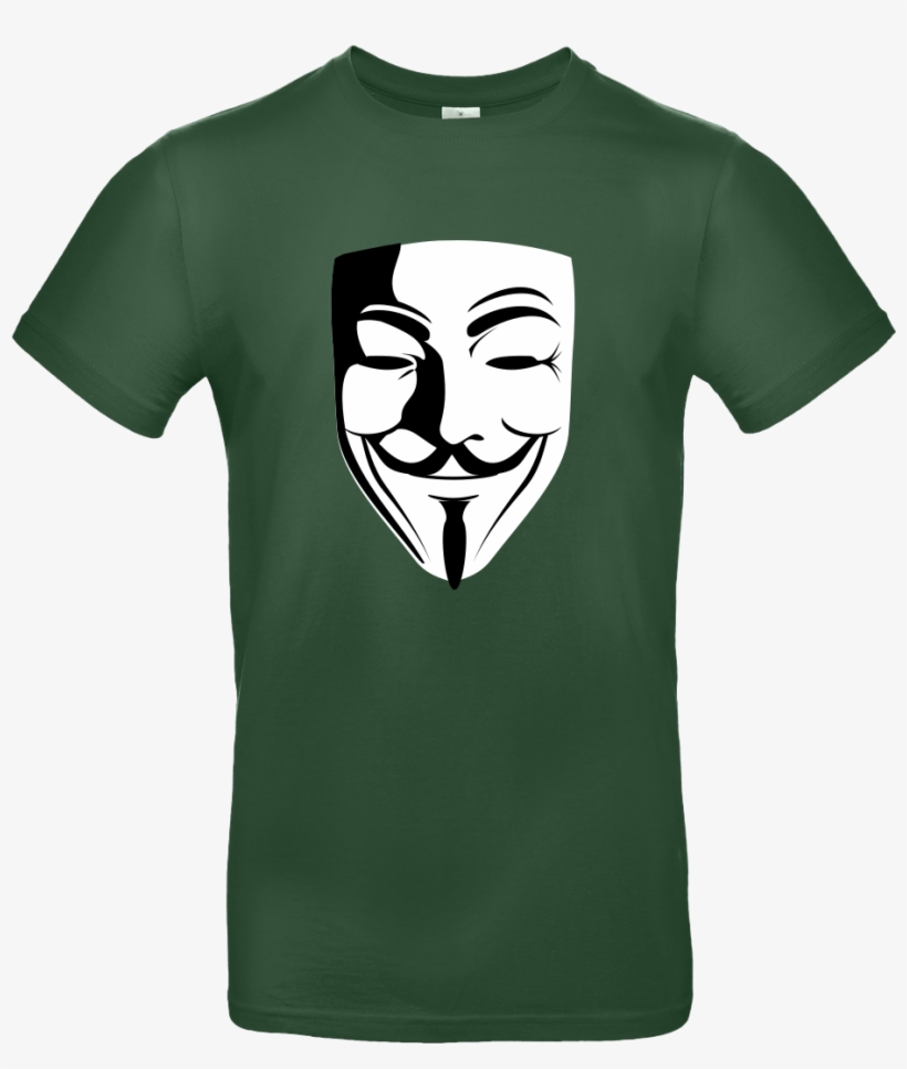 Guy Fawkes T-shirt B&c Exact - V For Vendetta Mask, transparent png download
