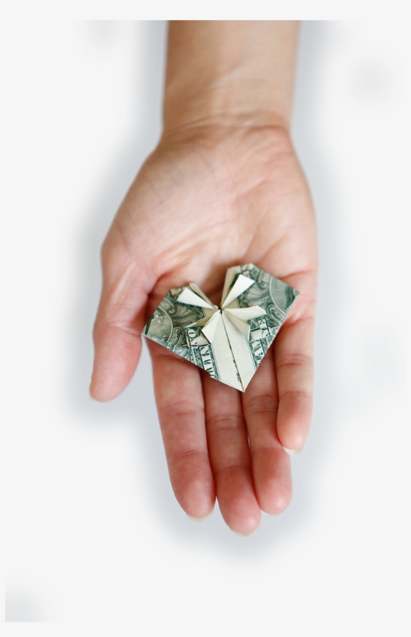 Nonprofit Marketing Hand With Money, transparent png download