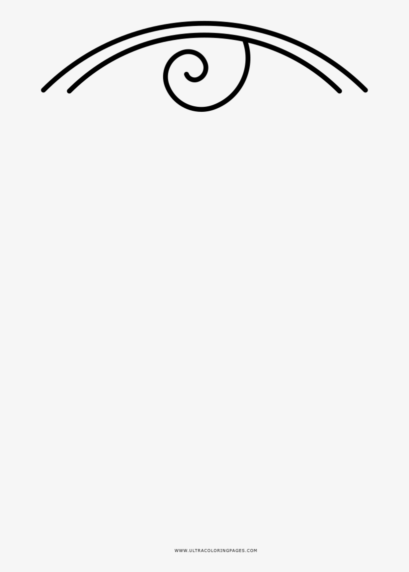The Swirly Eye Coloring Page - Line Art, transparent png download