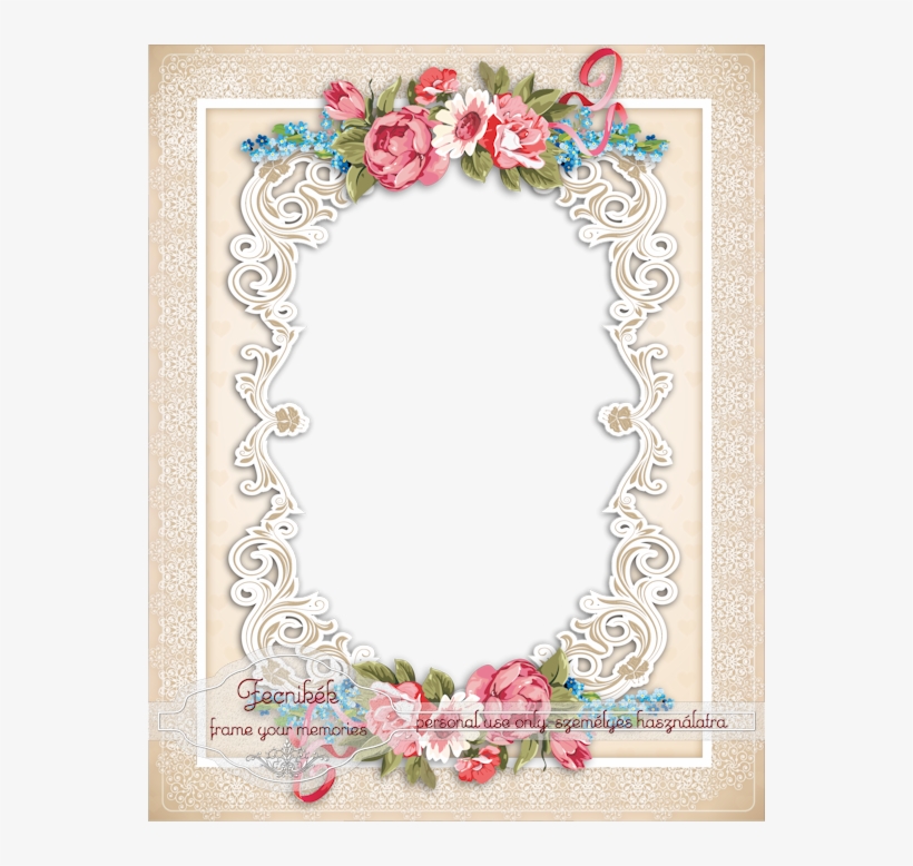 Vintage Frame - Floral Design, transparent png download