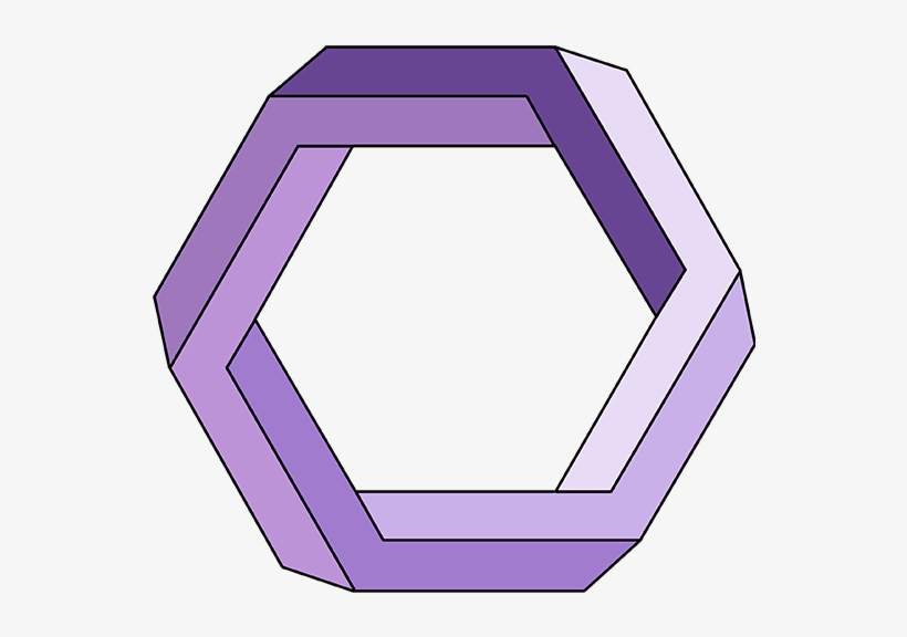 How To Draw Impossible Hexagon, transparent png download