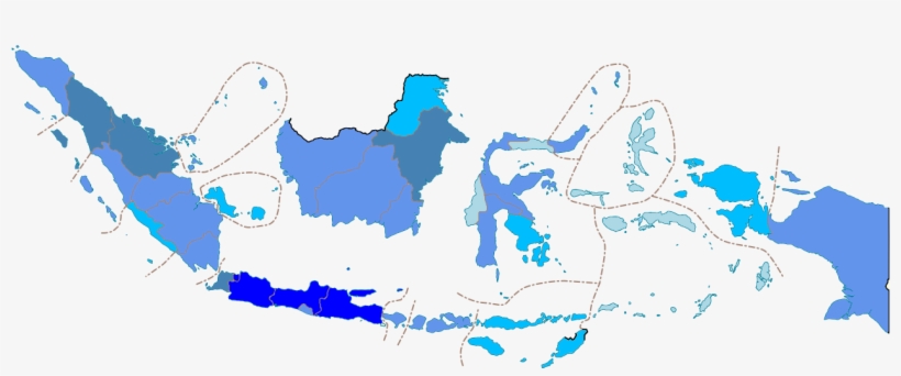 Pdrb Provinsi Di Indonesia 2016 - Indonesia Map Png Black, transparent png download