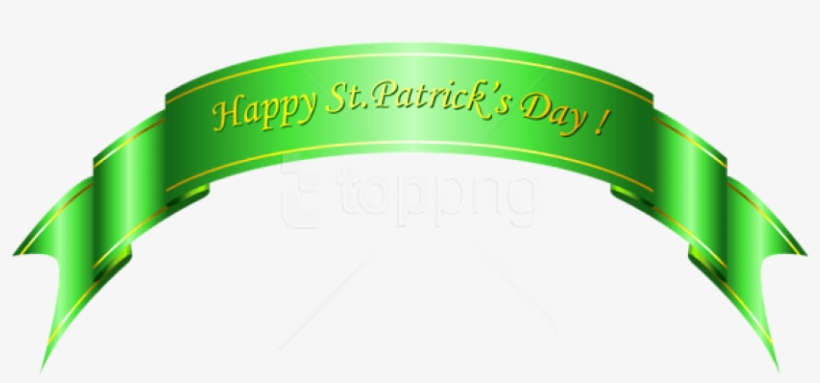 Free Png Happy St Patricks Day Green Banner Png Images - St Patrick's Day Transparent Background, transparent png download