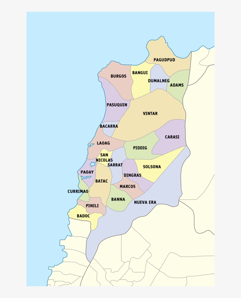 Solsona Ilocos Norte Map From Wikipedia, The Free Encyclopedia - Ilocos Norte Map Hd Transparent Png  - 640X933 - Free Download On Nicepng