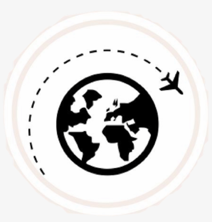 #globe #airplane #earth #icon #grafic #travel #tumblr - Travel Icon Clipart, transparent png download