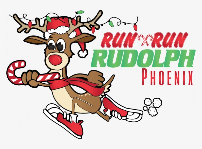 Reindeer Clipart Bowling - Phoenix Run Run Rudolph Half Marathon | Quarter Marathon, transparent png download