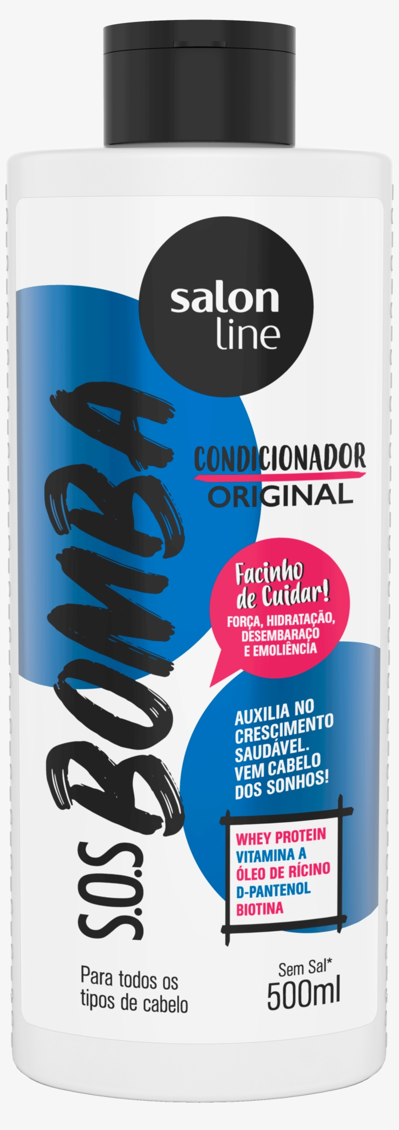 Ressecamento Faz Cair O Cabelo Condicionador Sos Bomba - Condicionador Salon Line Bomba, transparent png download
