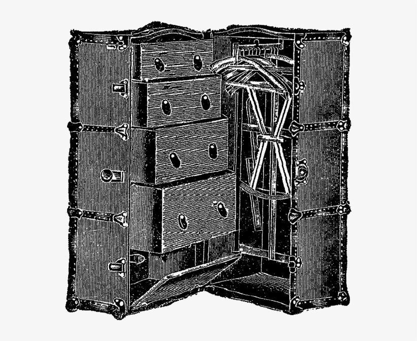 Travel Trunk Clip Art - Drawer, transparent png download