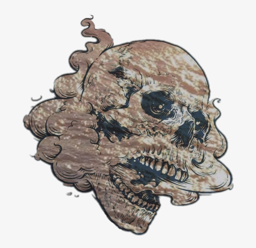 #skull #dead #head #smoke #effect - Skull, transparent png download