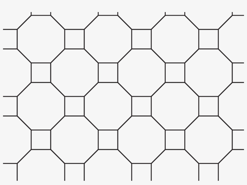 A Tessellation Of The Plane Is A Regular Repeating - Tessellation With 2 Shapes, transparent png download