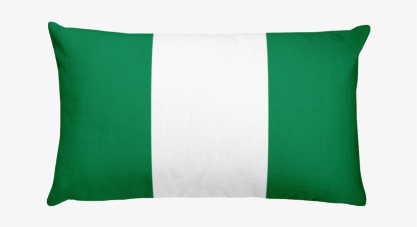 Nigeria Flag Allover Print Rectangular Pillow - Throw Pillow, transparent png download