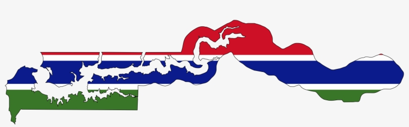 This Free Icons Png Design Of Gambia Flag Map With - Gambia Map And Flag, transparent png download