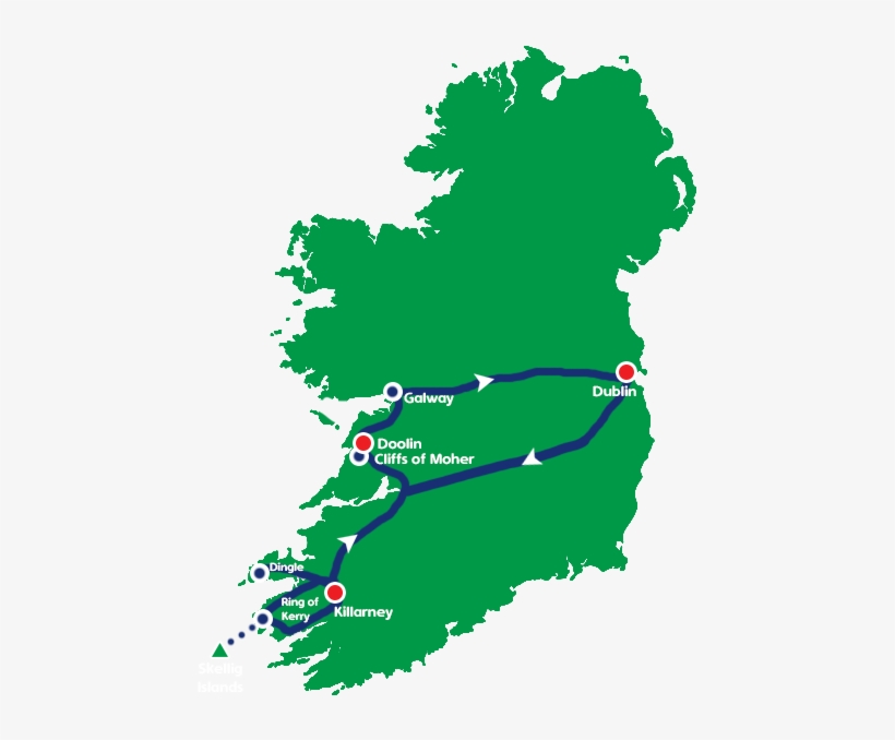 Celtic Voyage Map - Map Of Ireland Vector, transparent png download