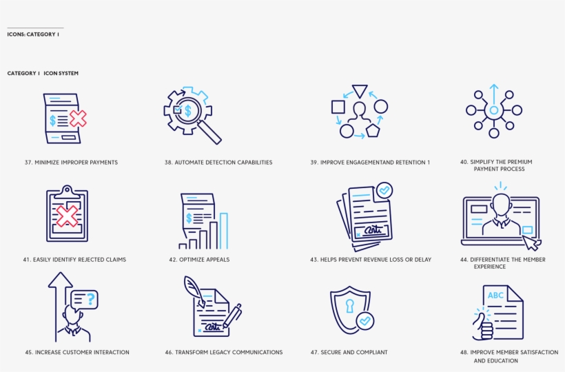 Icon Library I Created For My Company - Electric Blue, transparent png download