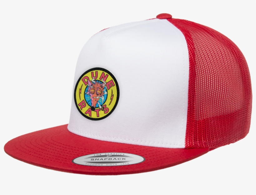 Death Rat / White Red Trucker Snapback Cap - Baseball Cap, transparent png download