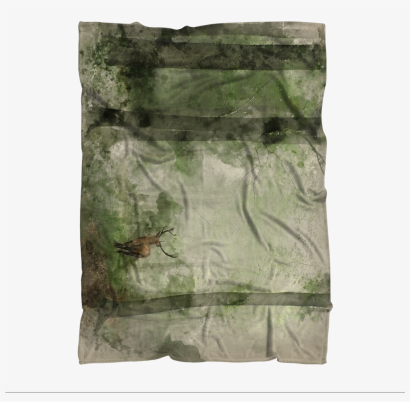 Red Deer Stag In Foggy Autumn Sublimation Throw Blanket - Honeybee, transparent png download