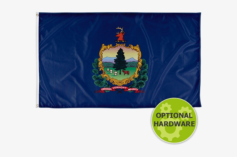 Vermont State Flag Di8014 Show Your Green Mountain - Vermont, transparent png download