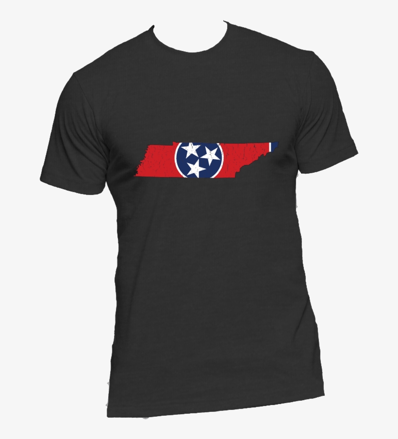 Tennessee Flag State Outline Red Mens Short Sleeve - Avatar The Last Airbender Girl Shirt, transparent png download