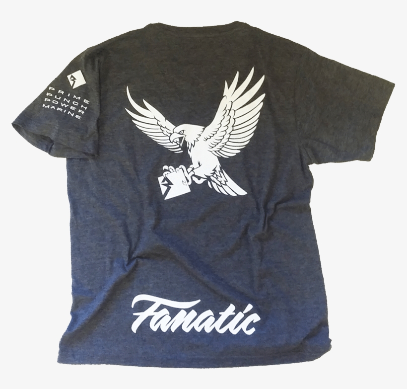 Grey T Shirt W/ Rf Eagle Graphic A Slim Fit Grey T - Hawk, transparent png download