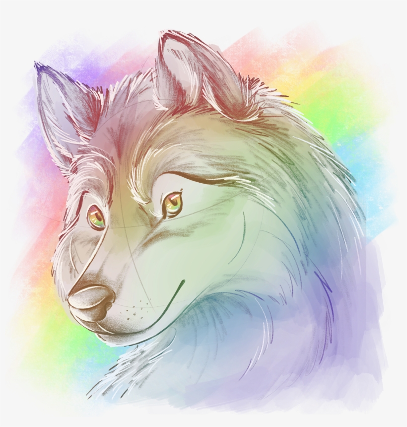 Rainbow Wolf Illustration Transparent Png 1700x1700 Free Download On Nicepng