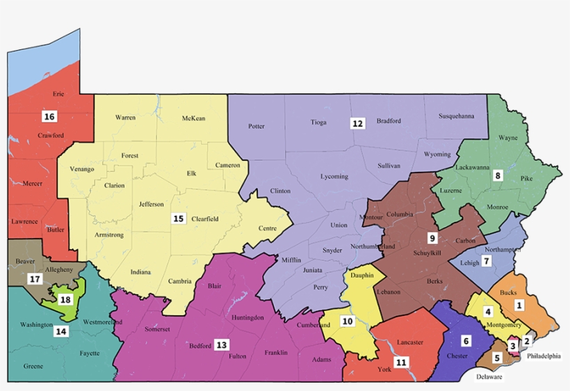 Us M - New Pennsylvania Congressional District Map, transparent png download