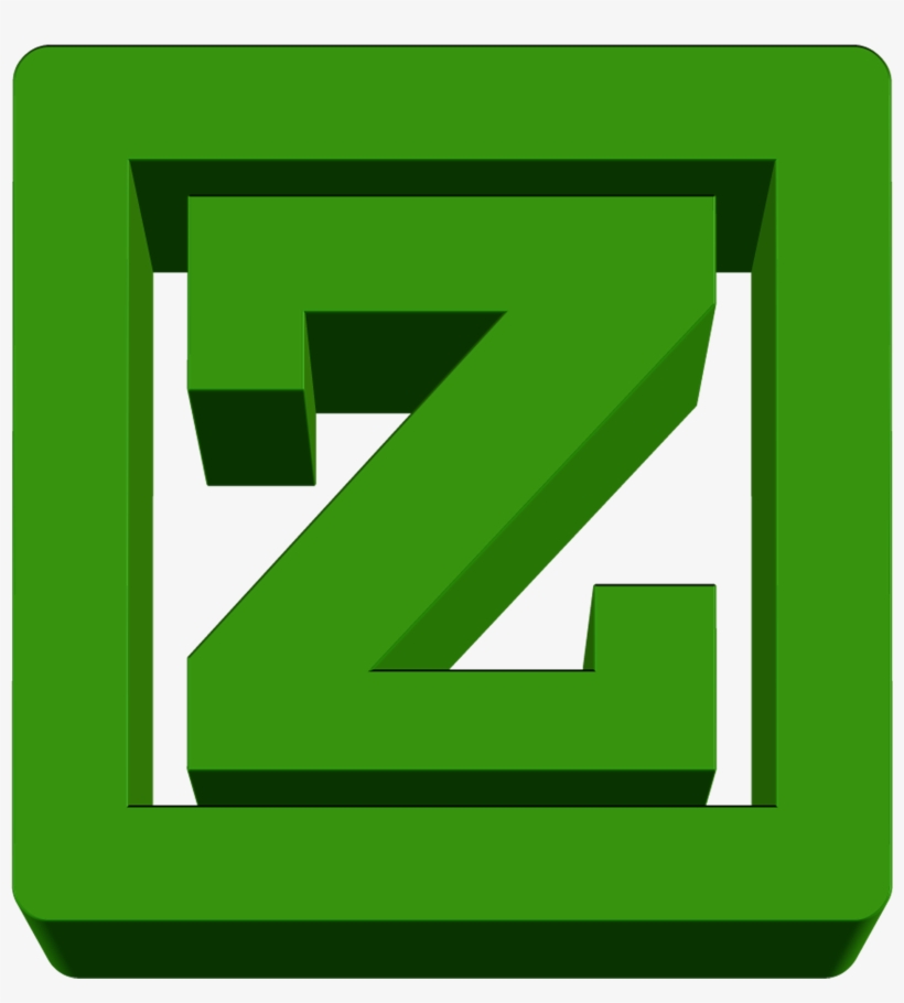 The Green Abc Letter Z In The Green Frame - Phonetic Sound Ending With Z, transparent png download