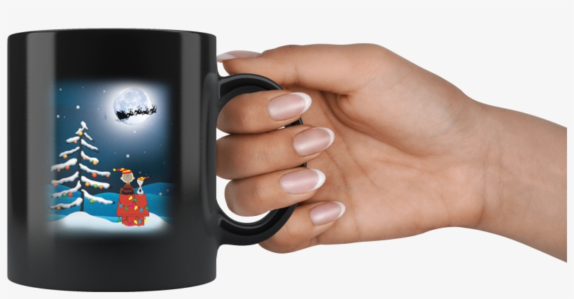 Charlie Brown And Snoopy Christmas Night Light Mug - Coffee Mug Sayings, transparent png download