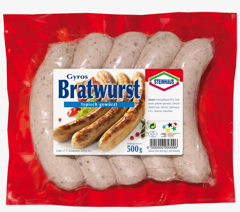 Gyros Bratwurst - Knackwurst, transparent png download