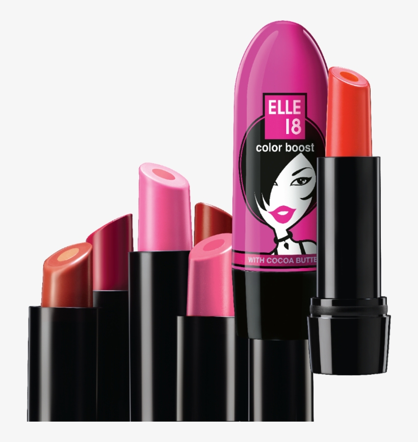 These Lipsticks Are Enriched With A Special Cocoa-butter - Elle 18 Color Boost, transparent png download