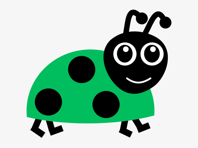 Green Ladybug Clip Art At Clker Pluspng - Blue Ladybird Cartoon, transparent png download