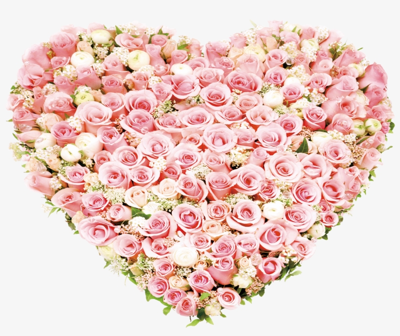 Garden Roses Beach Rose Flowers Heartshaped - Love Romantic Pink Flowers, transparent png download