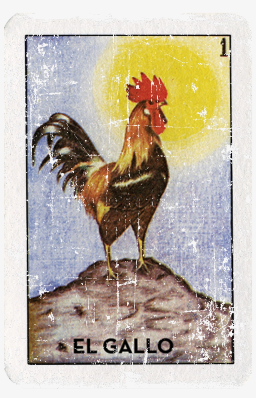 “el Gallo Mexican Loteria Bingo Card” Art By Casa De - San Pedro Y El Gallo, transparent png download