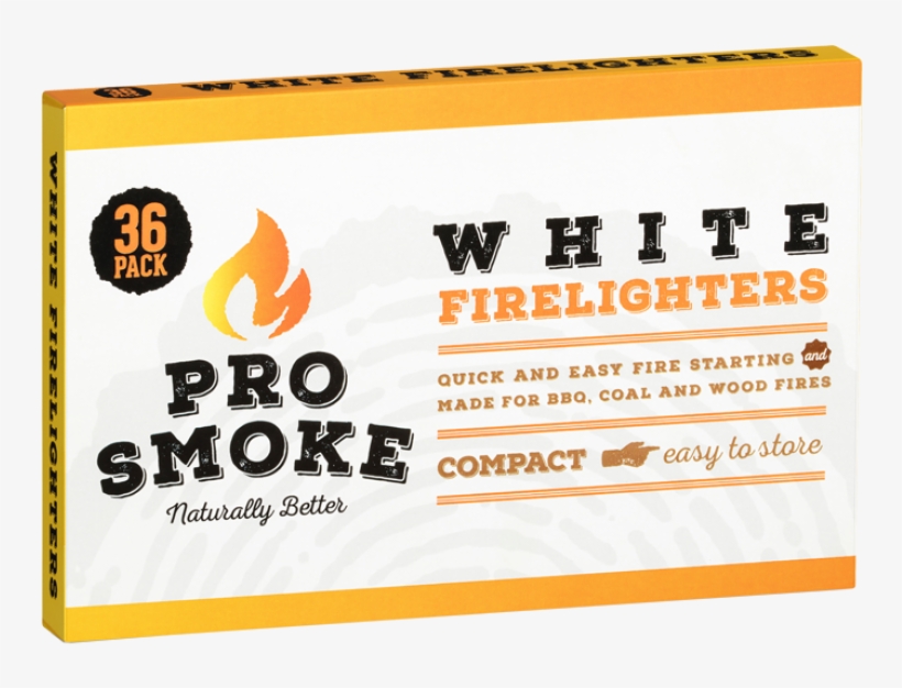 Pro Smoke White Fire Lighters 36pk Bgakfl - Graphic Design, transparent png download