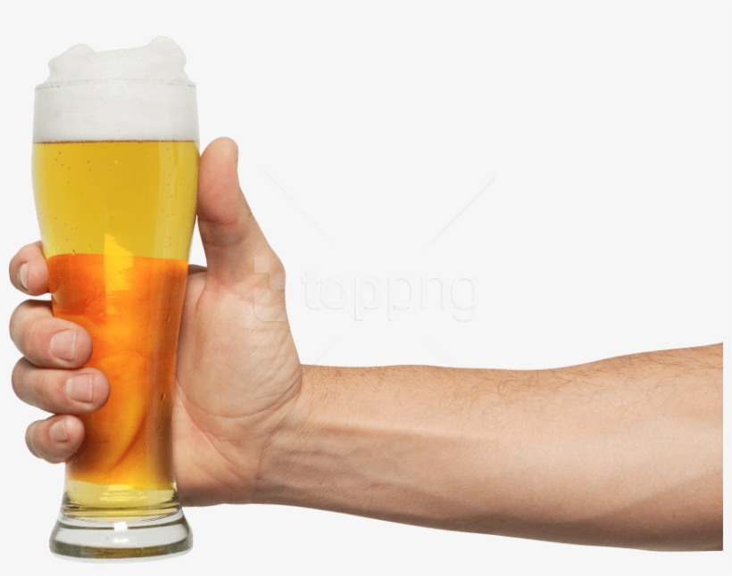 Free Png Glass Of Beer Png Images Transparent - Holding Beer Png, transparent png download
