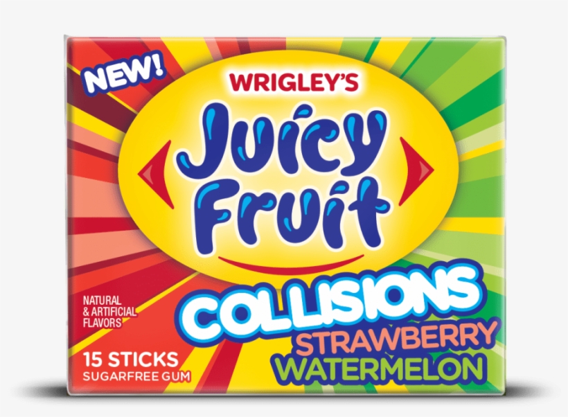 Juicy Fruit Collisions Strawberry Watermelon - Snack, transparent png download